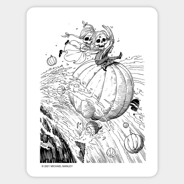 Pumpkinfalls Sticker by drawmanley
